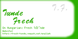 tunde frech business card